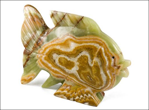Фигурка из оникса рыба 300х150х75 мм./Самоцветы мира/
