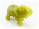 Оникс фигурка слон 3х5см зеленый