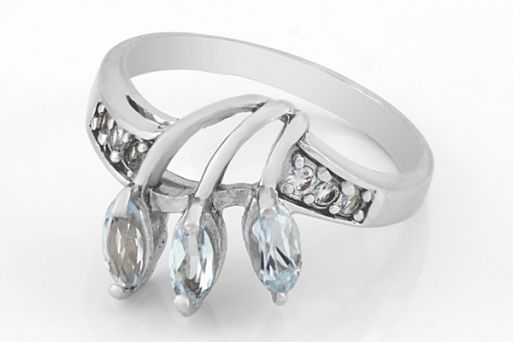 Серебряное кольцо с топазом 14066 купить в магазине Самоцветы мира