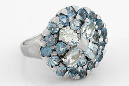 Серебряное кольцо с топазом 14076  купить в магазине Самоцветы мира