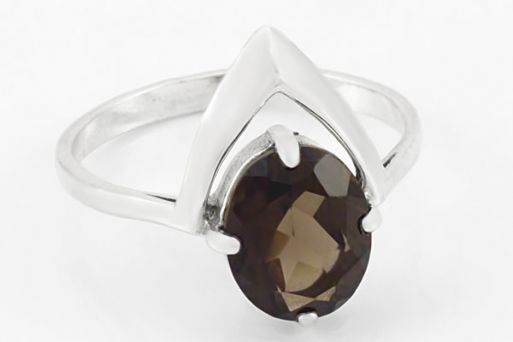 Серебряное кольцо с раухтопазом 15955 купить в магазине Самоцветы мира