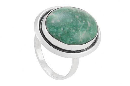 Серебряное кольцо с амазонитом 17211 купить в магазине Самоцветы мира