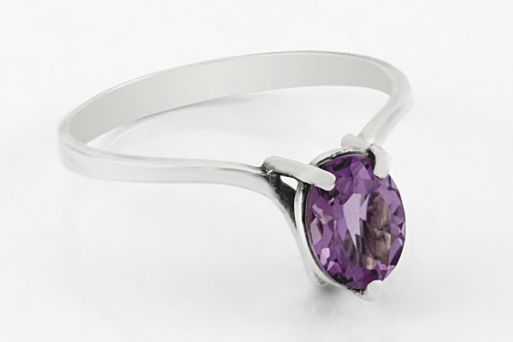Серебряное кольцо с аметистом 19287 купить в магазине Самоцветы мира