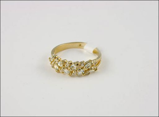 Позолоченное кольцо из мельхиора с топазом 20785 купить в магазине Самоцветы мира