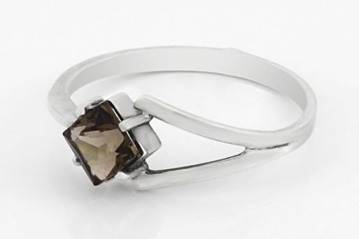 Серебряное кольцо с раухтопазом 21353 купить в магазине Самоцветы мира