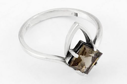 Серебряное кольцо с раухтопазом 21372 купить в магазине Самоцветы мира