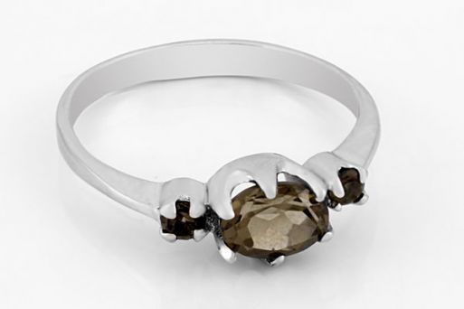 Серебряное кольцо с раухтопазом 22570 купить в магазине Самоцветы мира