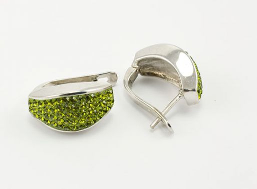 Серебряные серьги с Кристаллами Swarovski 24394 купить в магазине Самоцветы мира