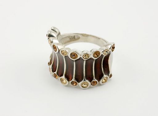 Серебряное кольцо с Кристаллами Swarovski 24469 купить в магазине Самоцветы мира