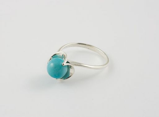 Серебряное кольцо с бирюзой 2562 купить в магазине Самоцветы мира