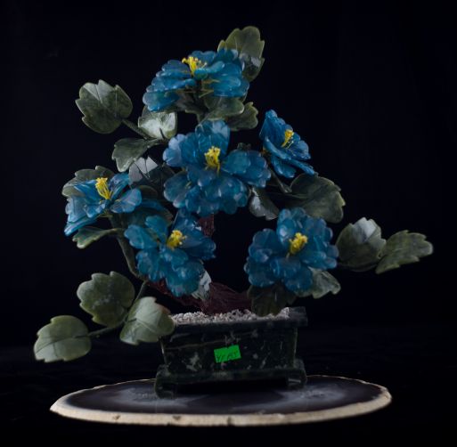 Каменное дерево из змеевика и оникса 25674 купить в магазине Самоцветы мира