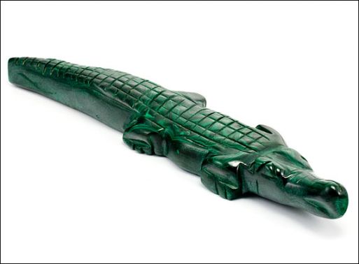 Малахитовую фигурку крокодил 25975 купить в магазине Самоцветы мира