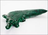 Фигурка из малахита крокодил 130х50 мм 26425