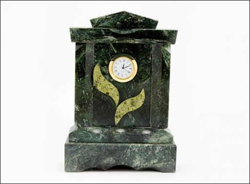Часы каминные Мини с накл. 150х400х220мм ― Самоцветы мира