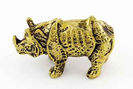 Бронзовую фигурку носорог 27159 купить в магазине Самоцветы мира