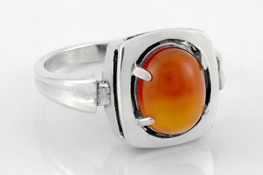 Серебряное кольцо с сердоликом 27257 купить в магазине Самоцветы мира