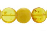 Бусы янтарь таблетки цветные 15-21 мм. Длина 48 см.