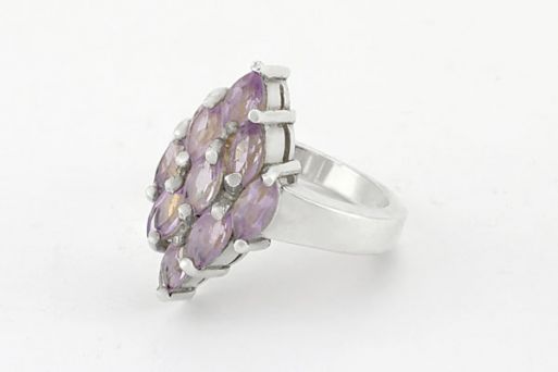 Серебряное кольцо с аметистом 28143 купить в магазине Самоцветы мира
