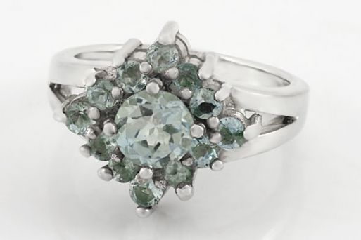 Серебряное кольцо с топазом 28367 купить в магазине Самоцветы мира