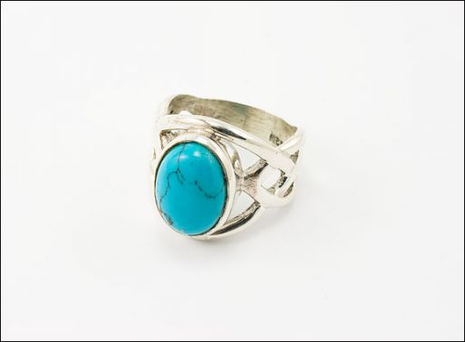 Серебряное кольцо с бирюзой 29602 купить в магазине Самоцветы мира