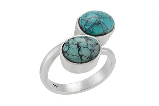 Серебряное кольцо с бирюзой 29608 купить в магазине Самоцветы мира