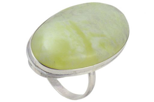 Серебряное кольцо с змеевиком 29663 купить в магазине Самоцветы мира