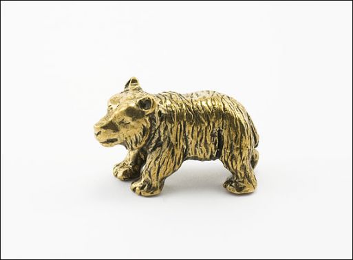 Фигурка из бронзы медведь 32х20х12 мм ― Самоцветы мира
