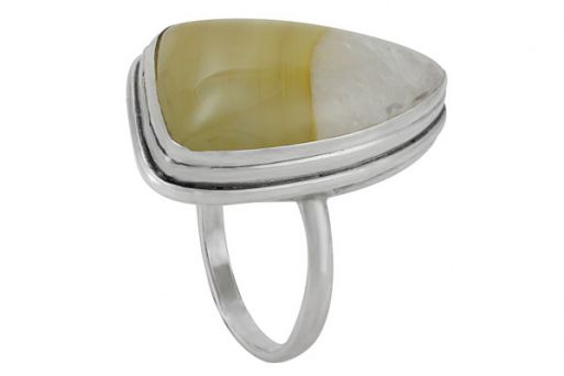 Серебряное кольцо с природным агатом 30907 купить в магазине Самоцветы мира