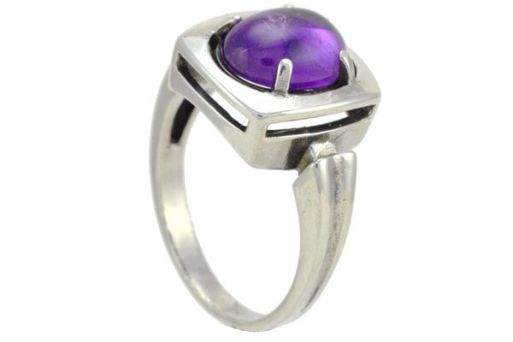 Серебряное кольцо с аметистом 32495 купить в магазине Самоцветы мира