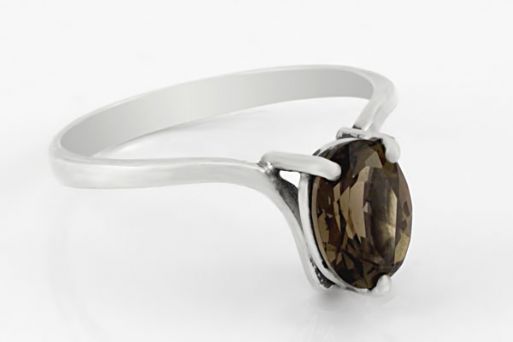 Серебряное кольцо с раухтопазом 32643 купить в магазине Самоцветы мира