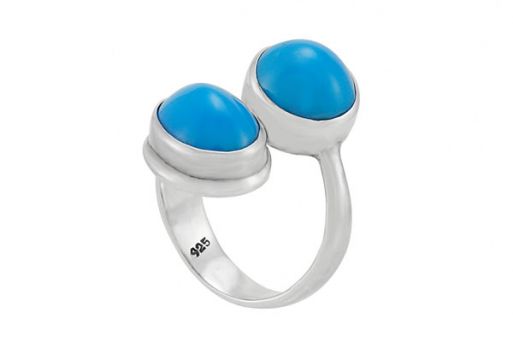 Серебряное кольцо с бирюзой 32976 купить в магазине Самоцветы мира