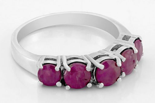 Серебряное кольцо с рубином 33140 купить в магазине Самоцветы мира