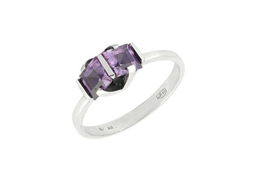 Серебряное кольцо с аметистом 34304 купить в магазине Самоцветы мира