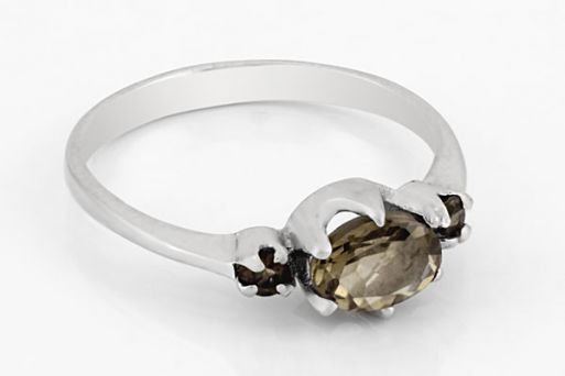 Серебряное кольцо с раухтопазом 34844 купить в магазине Самоцветы мира