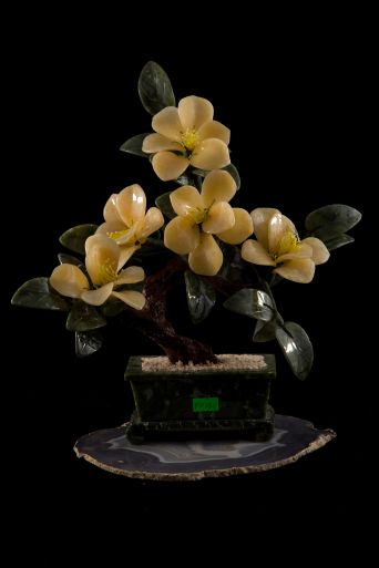 Каменное дерево из змеевика и оникса 35918 купить в магазине Самоцветы мира
