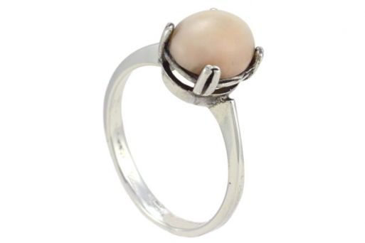 Серебряное кольцо с кораллом 36425 купить в магазине Самоцветы мира