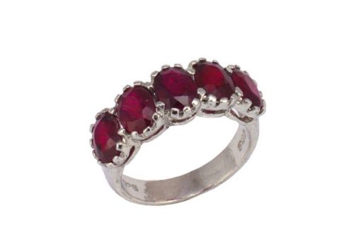 Серебряное кольцо с рубином 37481 купить в магазине Самоцветы мира