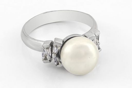 Серебряное кольцо с жемчугом 37718 купить в магазине Самоцветы мира