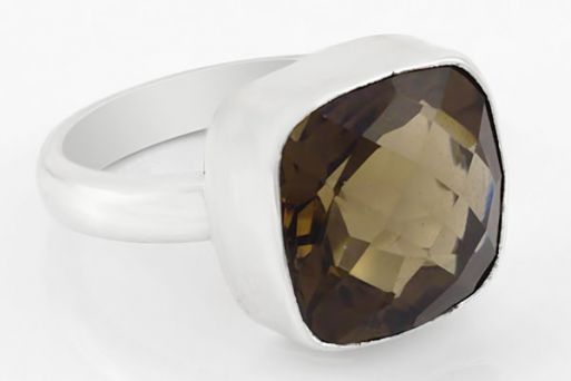 Серебряное кольцо с раухтопазом 38001 купить в магазине Самоцветы мира