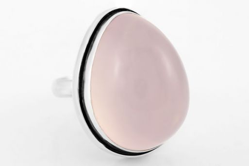 Серебряное кольцо с розовым кварцем 38119 купить в магазине Самоцветы мира