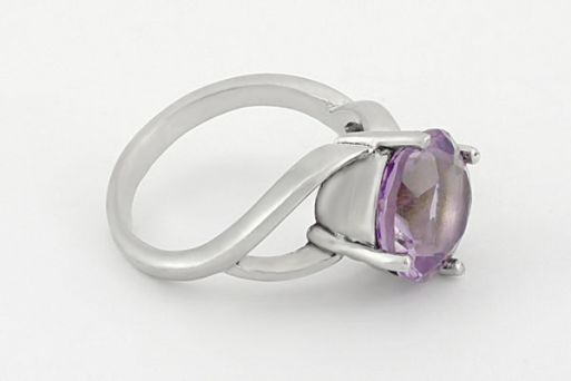Серебряное кольцо с аметистом 38683 купить в магазине Самоцветы мира
