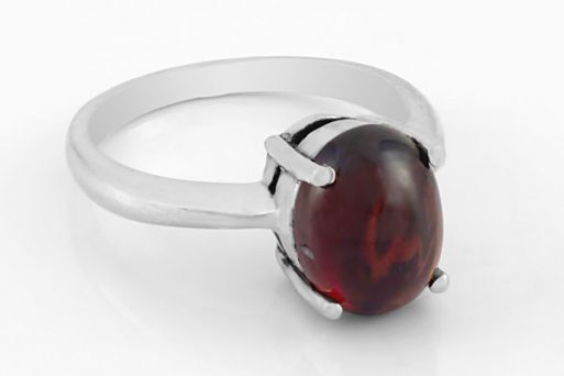 Серебряное кольцо с гранатом 38713 купить в магазине Самоцветы мира