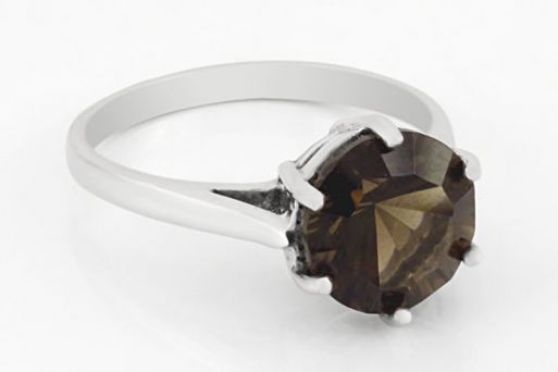 Серебряное кольцо с раухтопазом 38768 купить в магазине Самоцветы мира