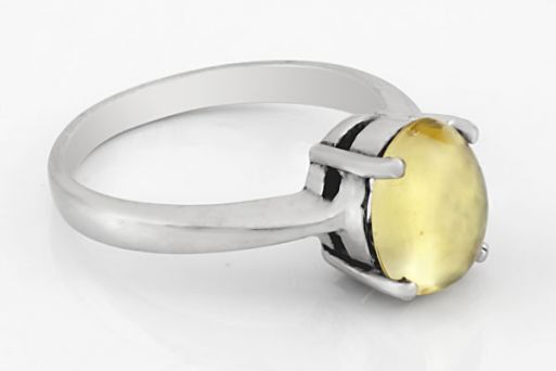 Серебряное кольцо с цитрином 38806 купить в магазине Самоцветы мира