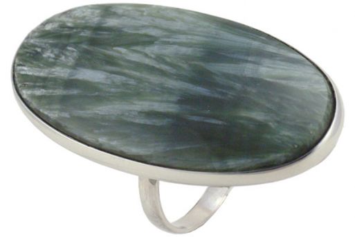Серебряное кольцо с клинохлором 39808 купить в магазине Самоцветы мира
