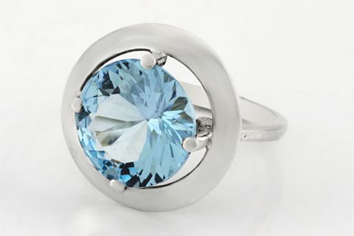 Серебряное кольцо с топазом 39871 купить в магазине Самоцветы мира