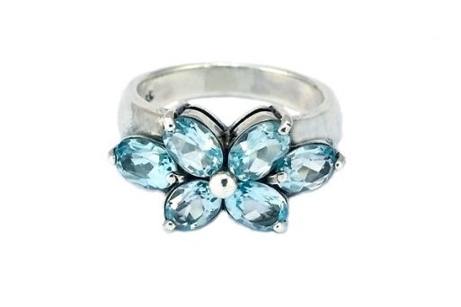 Серебряное кольцо с топазом 41310 купить в магазине Самоцветы мира