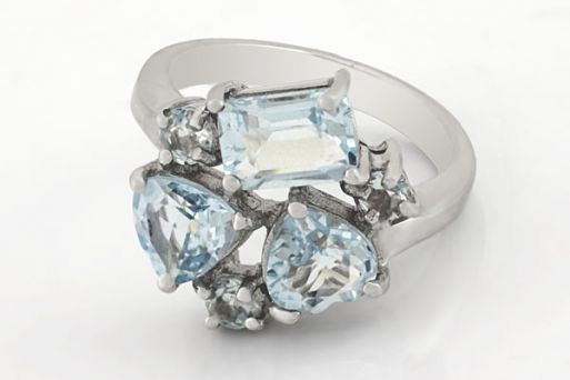 Серебряное кольцо с топазом 41339 купить в магазине Самоцветы мира