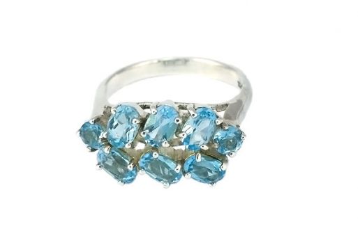 Серебряное кольцо с топазом 41341 купить в магазине Самоцветы мира