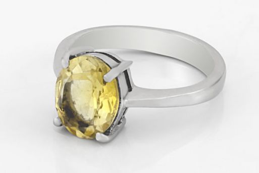 Серебряное кольцо с цитрином 28400 купить в магазине Самоцветы мира